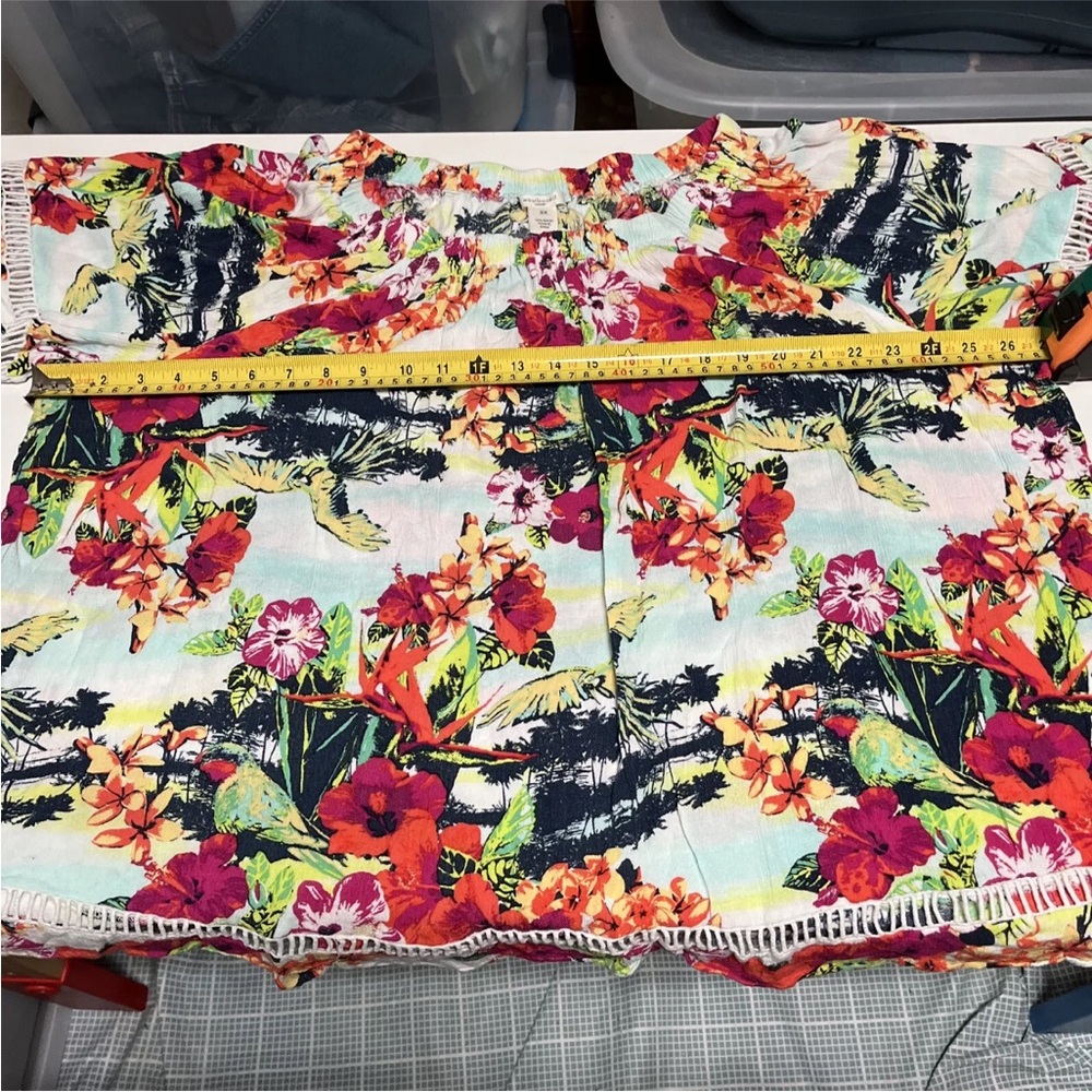 westbound woman tops size 3x hawaiian Beach Multi Color 100% Rayon - Picture 7 of 8